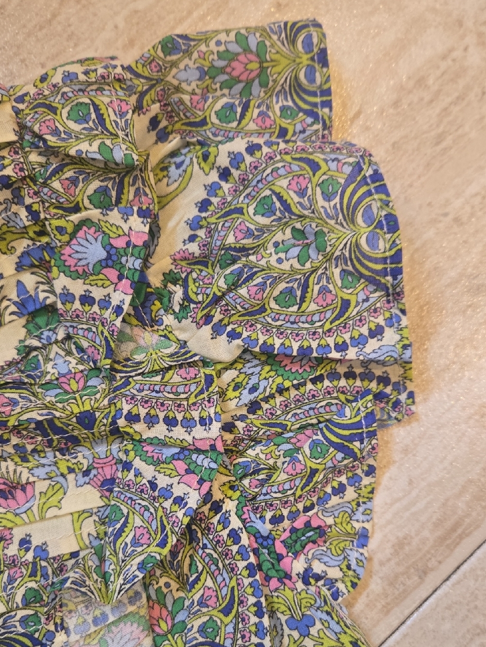 FARMERS MARKET Garden Carnival Ruffle Trim Cap Sleeve Blouse - Picture 7 of 9
